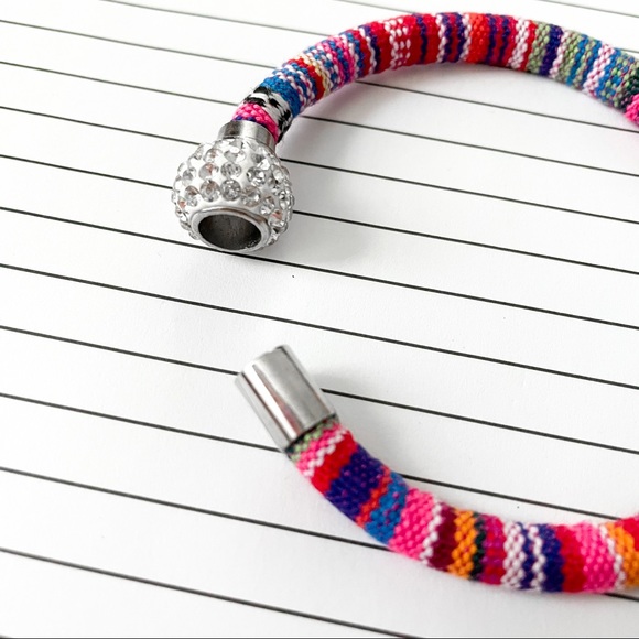 Boho Woven Colorful Magnetic Bracelet - Picture 8 of 8